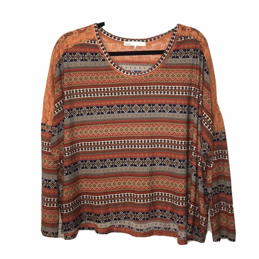 InLuv Top Blouse Shirt Longsleeve Shirt Small (A)